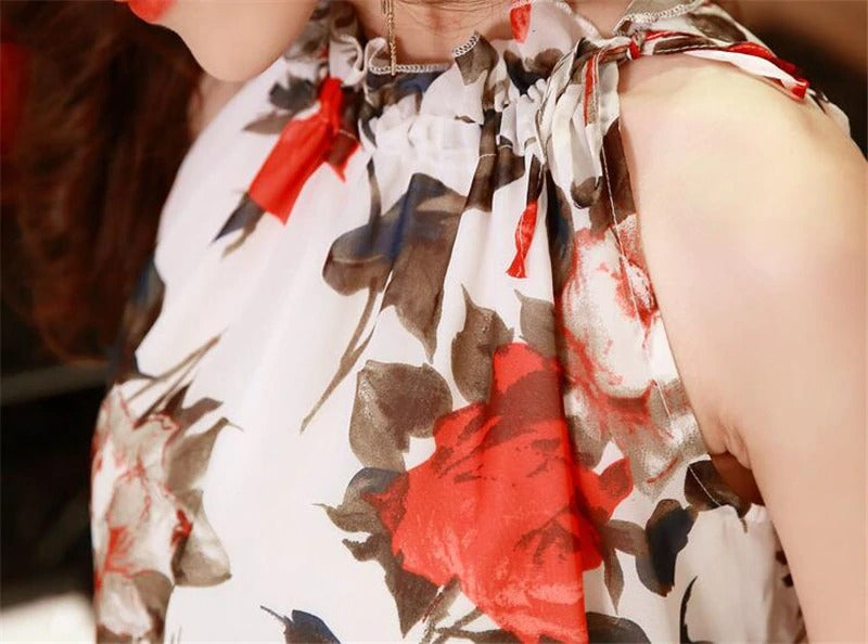 Floral Chiffon Summer Women Blouse