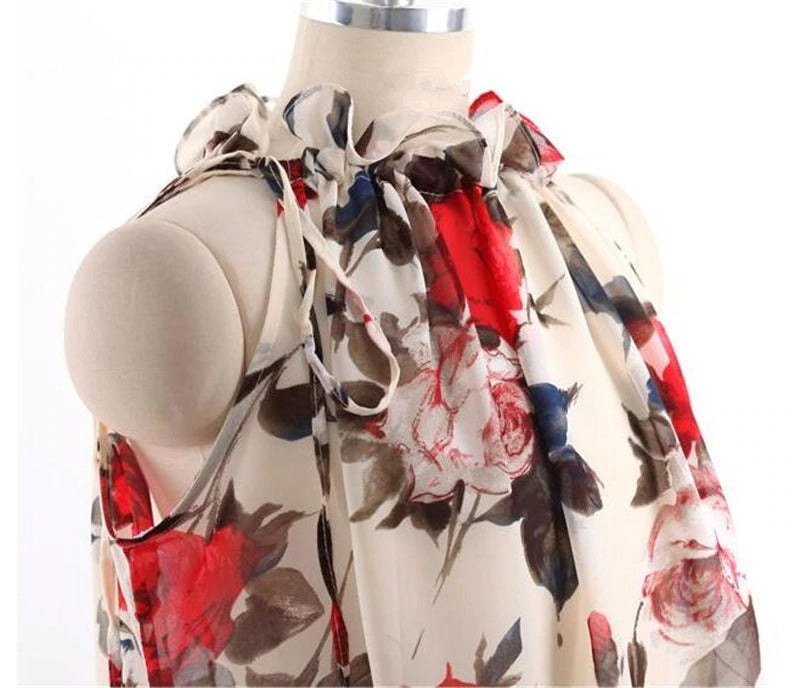 Floral Chiffon Summer Women Blouse