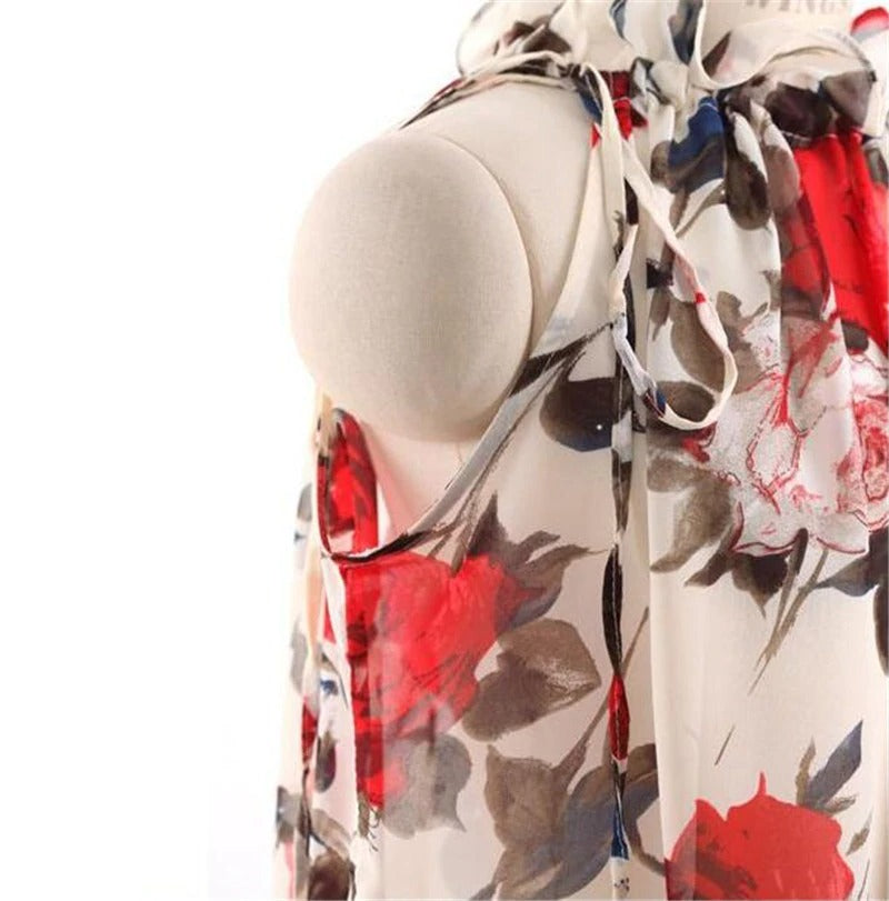 Floral Chiffon Summer Women Blouse