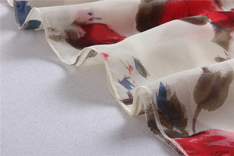 Floral Chiffon Summer Women Blouse