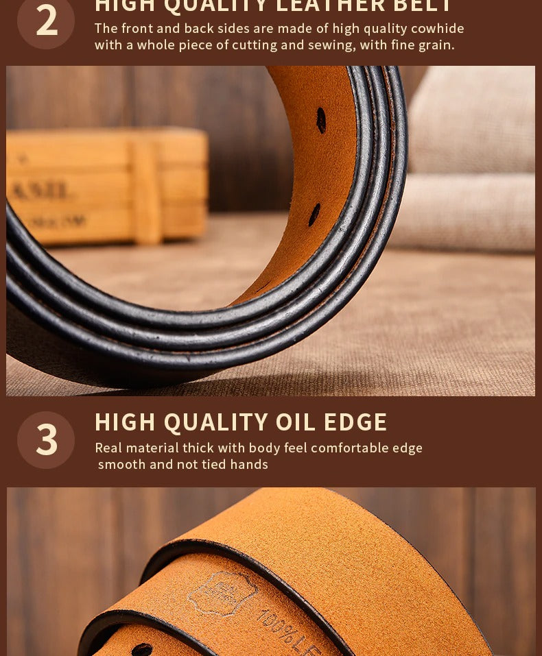 Genuine Leather luxury Strap Male Belts