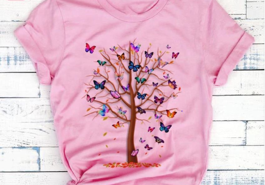 Women Butterfly Summer T-Shirts