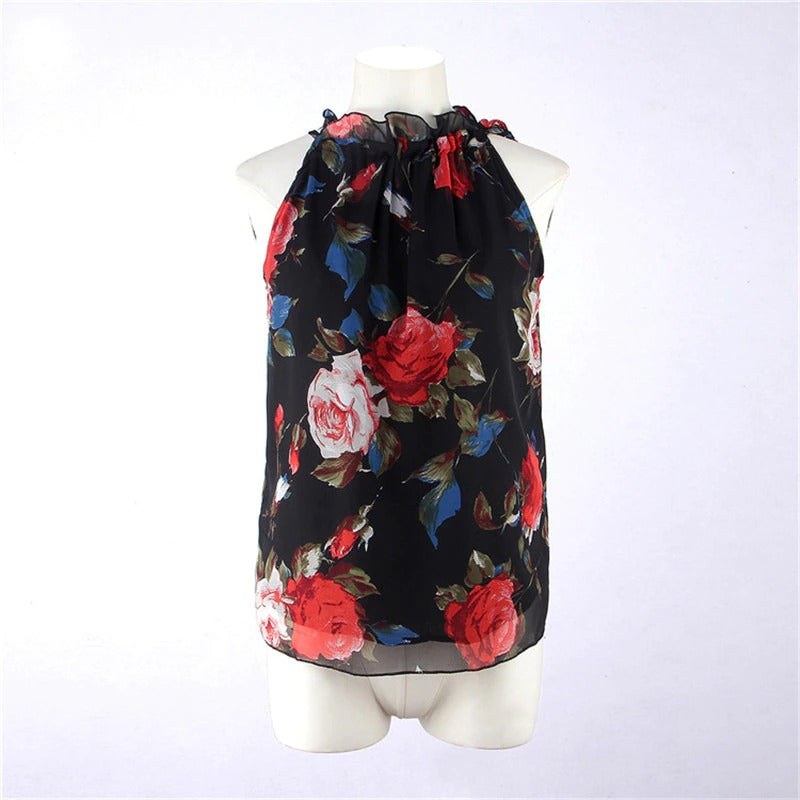 Floral Chiffon Summer Women Blouse