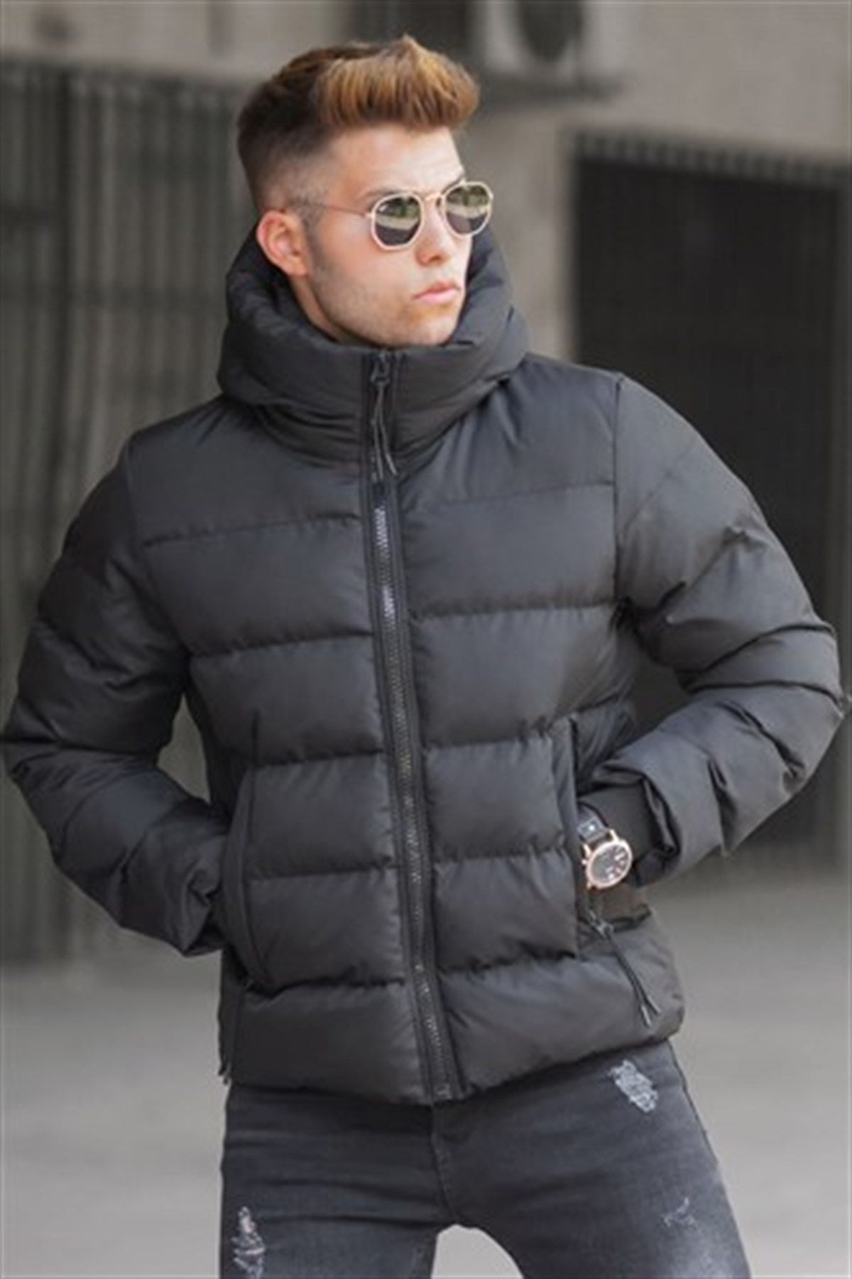 Black Inflatable Coat 5137
