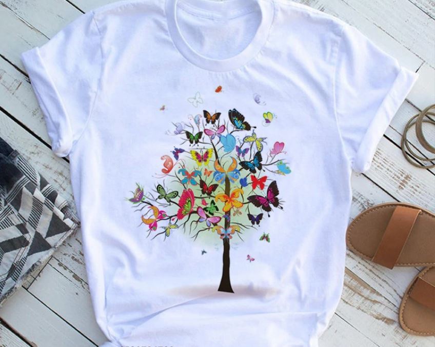 Women Butterfly Summer T-Shirts