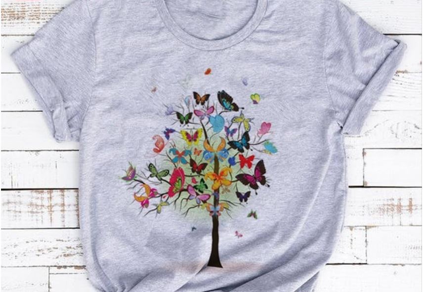 Women Butterfly Summer T-Shirts
