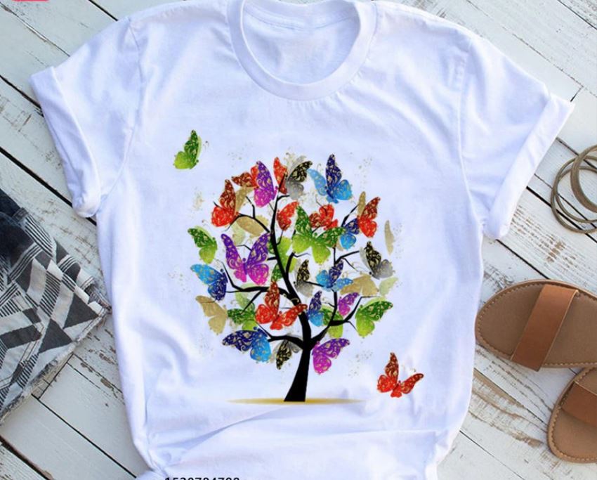 Women Butterfly Summer T-Shirts
