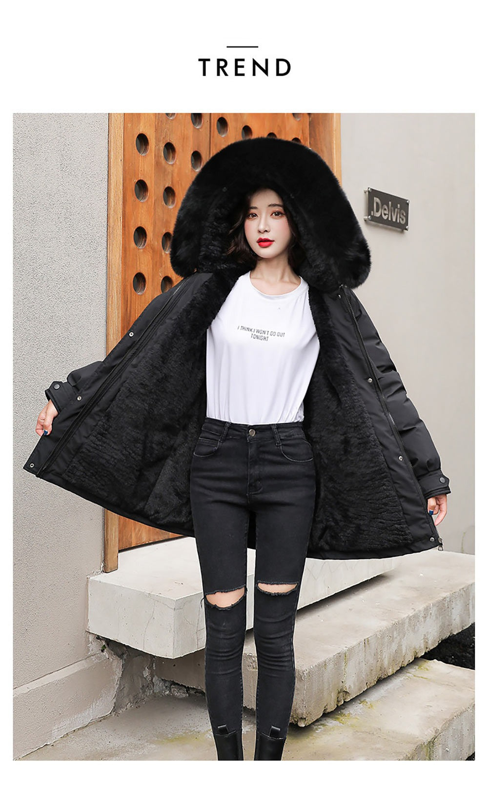 Cotton Thicken Warm Autumn Winter Casual Long Parka Hooded Coat