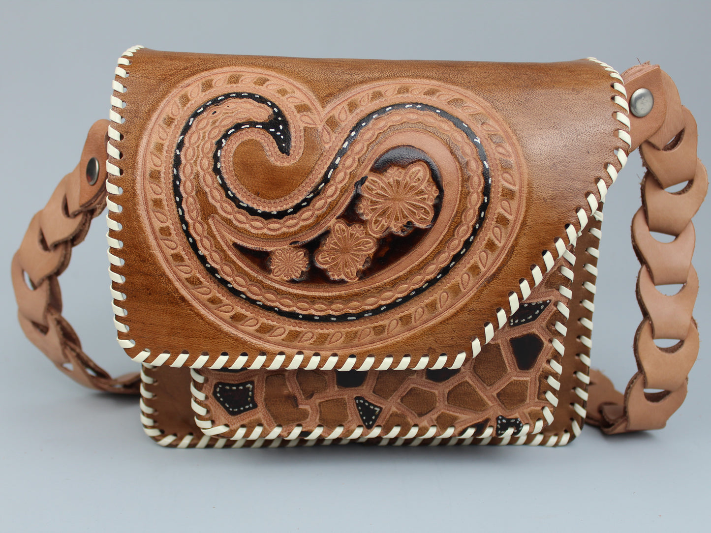 Shoulder bag, Leather - Handmade