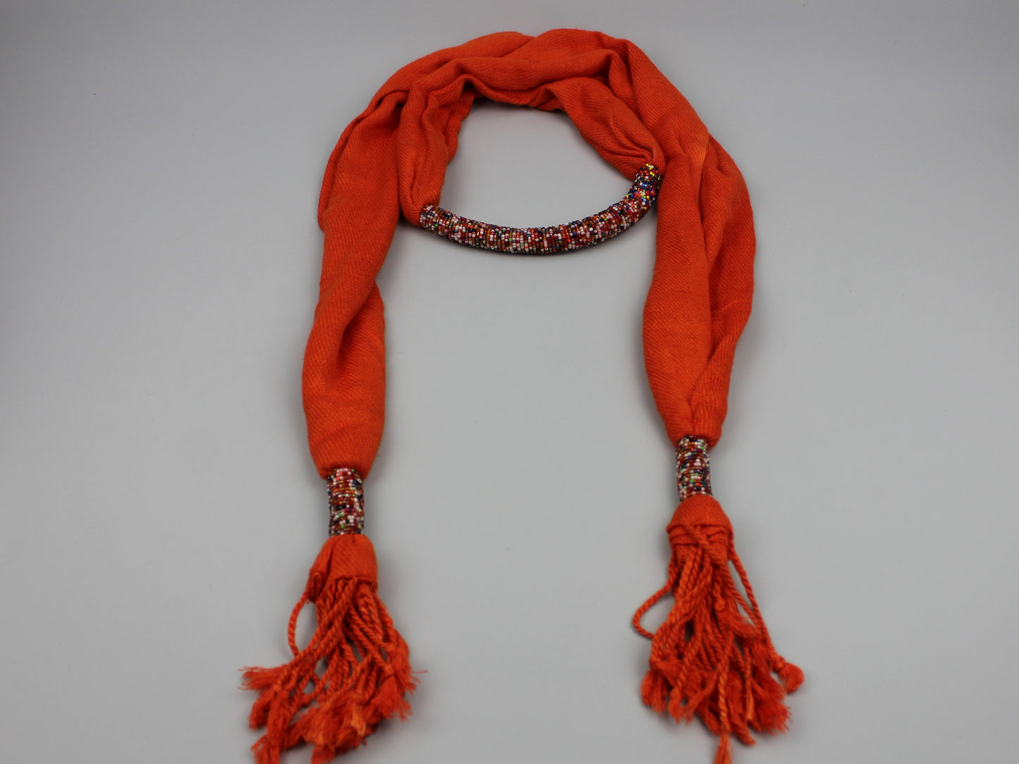 Ladies Scarf Handmade Beaded
