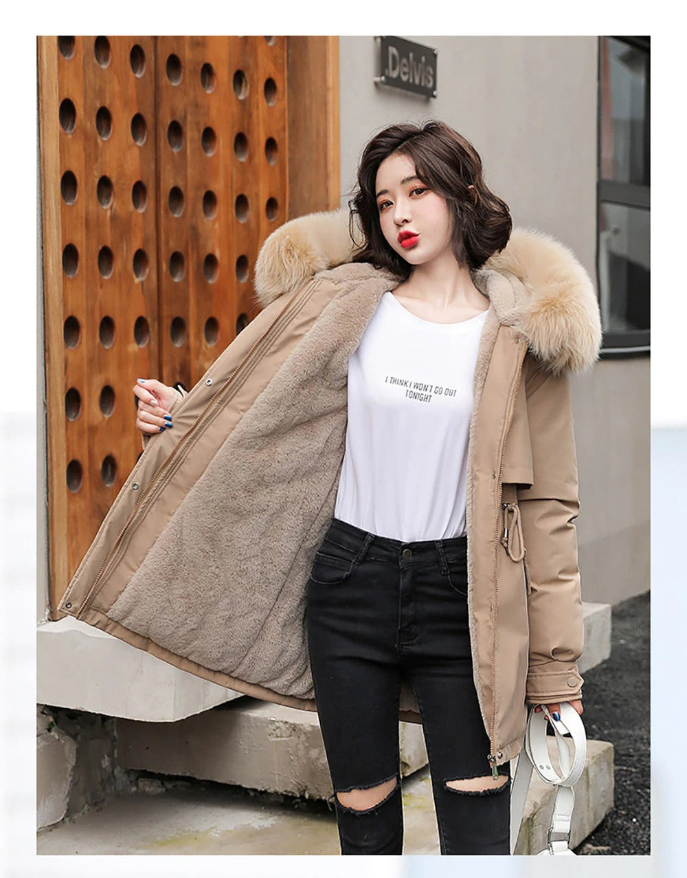 Cotton Thicken Warm Autumn Winter Casual Long Parka Hooded Coat
