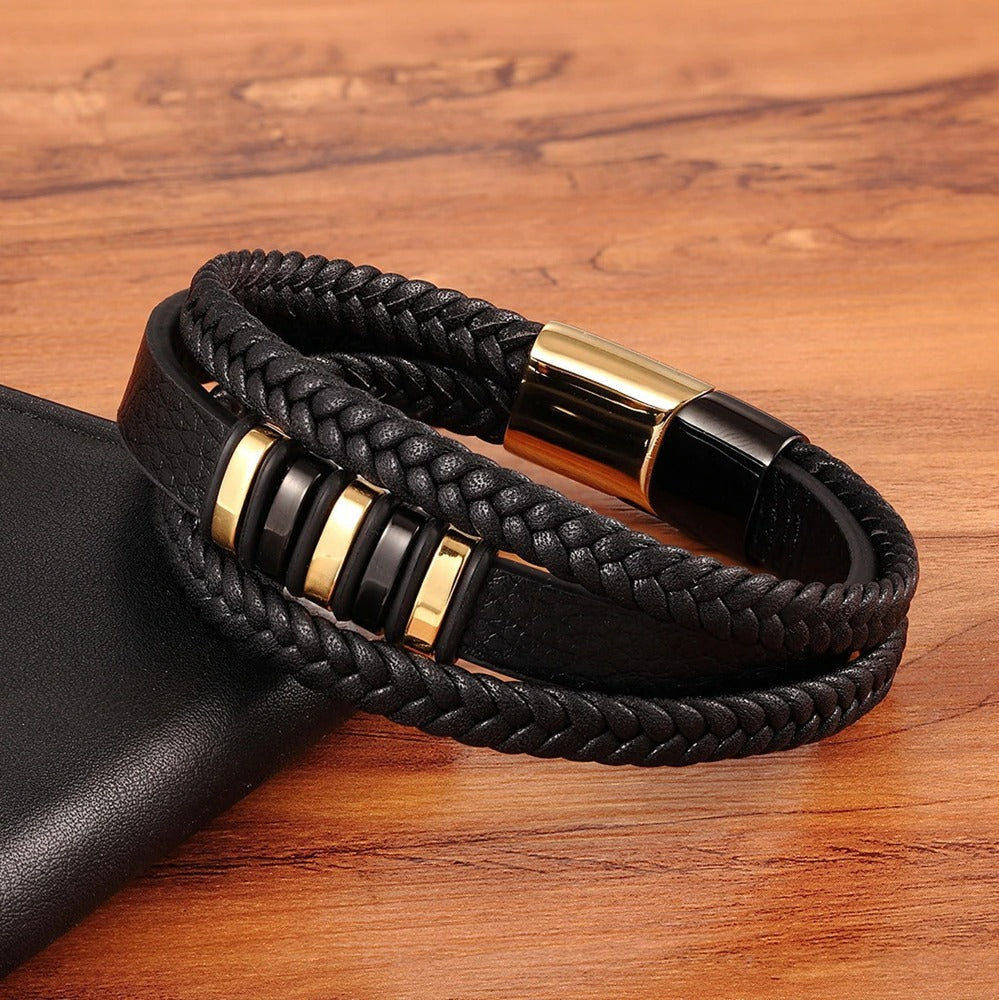 Men Bracelets Leather Genuine