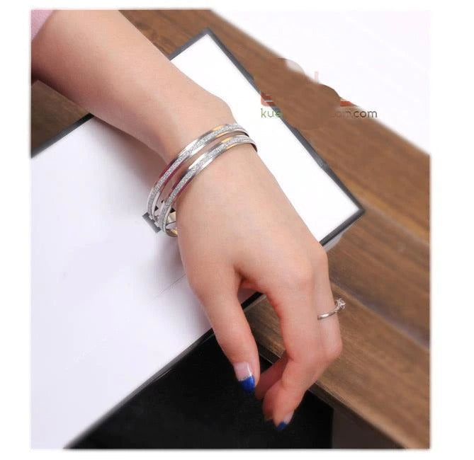 Fashion Rose Gold Bracelets 2pcs/set