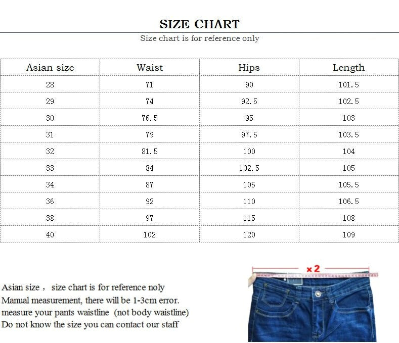Men Black Jeans Elastic Slim