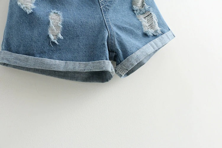 Girls T-shirt+ Jeans Clothing Set
