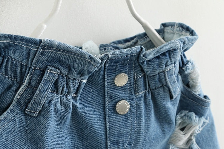 Girls T-shirt+ Jeans Clothing Set