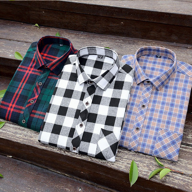 Men Long Sleeve Shirt Cotton Soft fit
