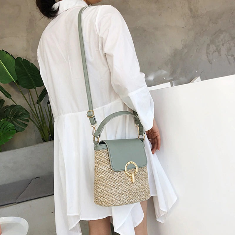Hand Shoulder Bag Straw