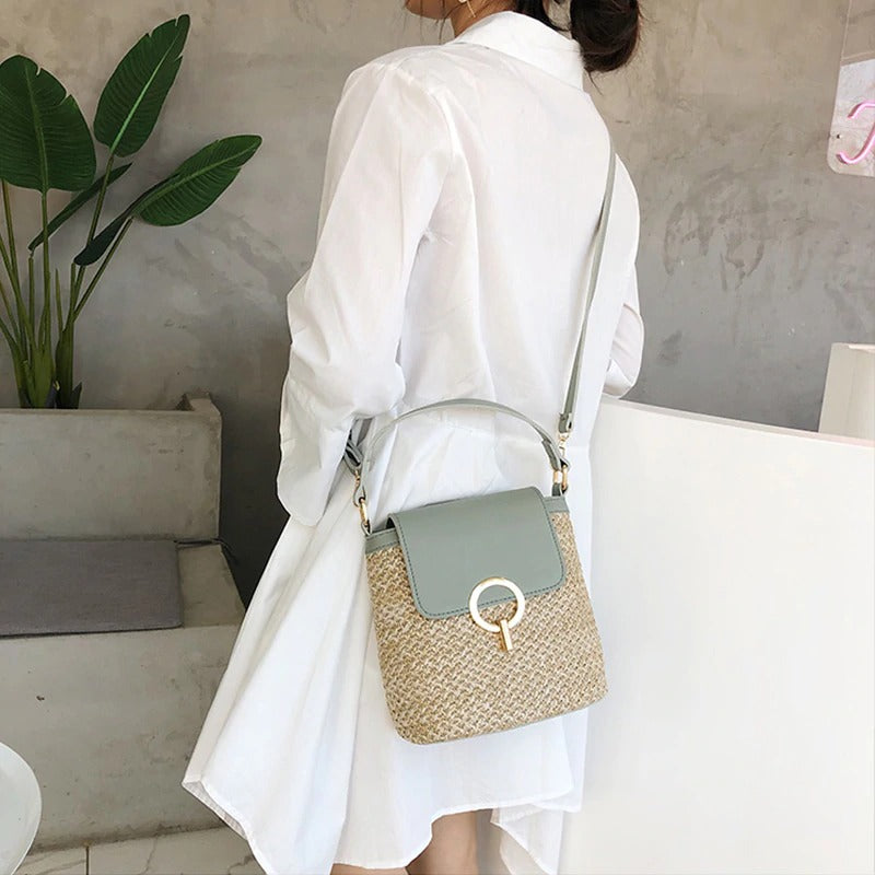 Hand Shoulder Bag Straw