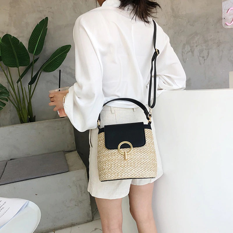 Hand Shoulder Bag Straw