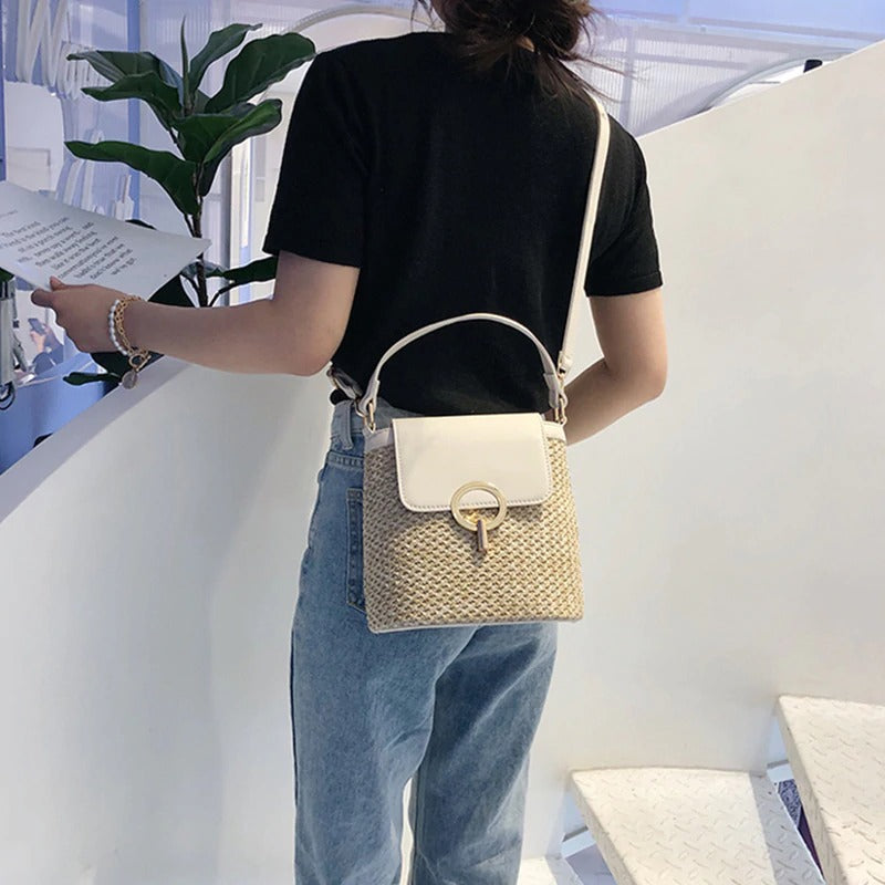 Hand Shoulder Bag Straw