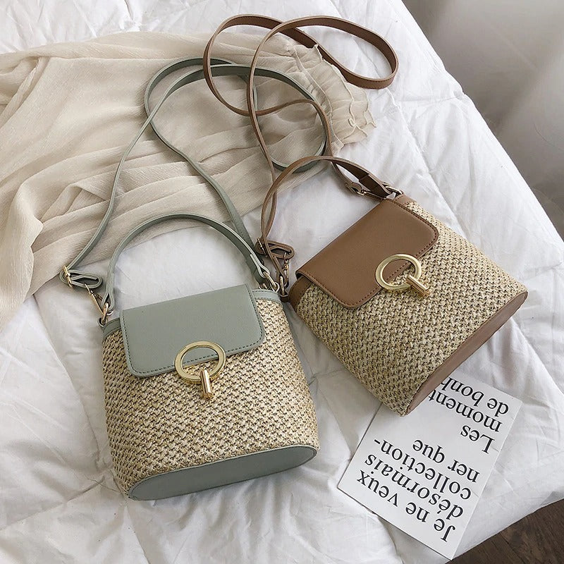 Hand Shoulder Bag Straw