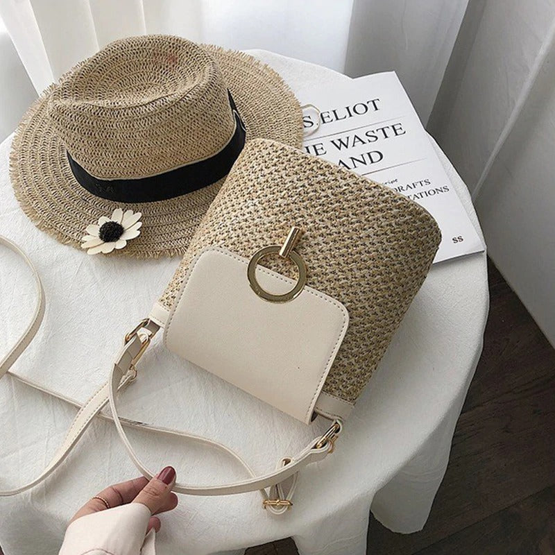 Hand Shoulder Bag Straw