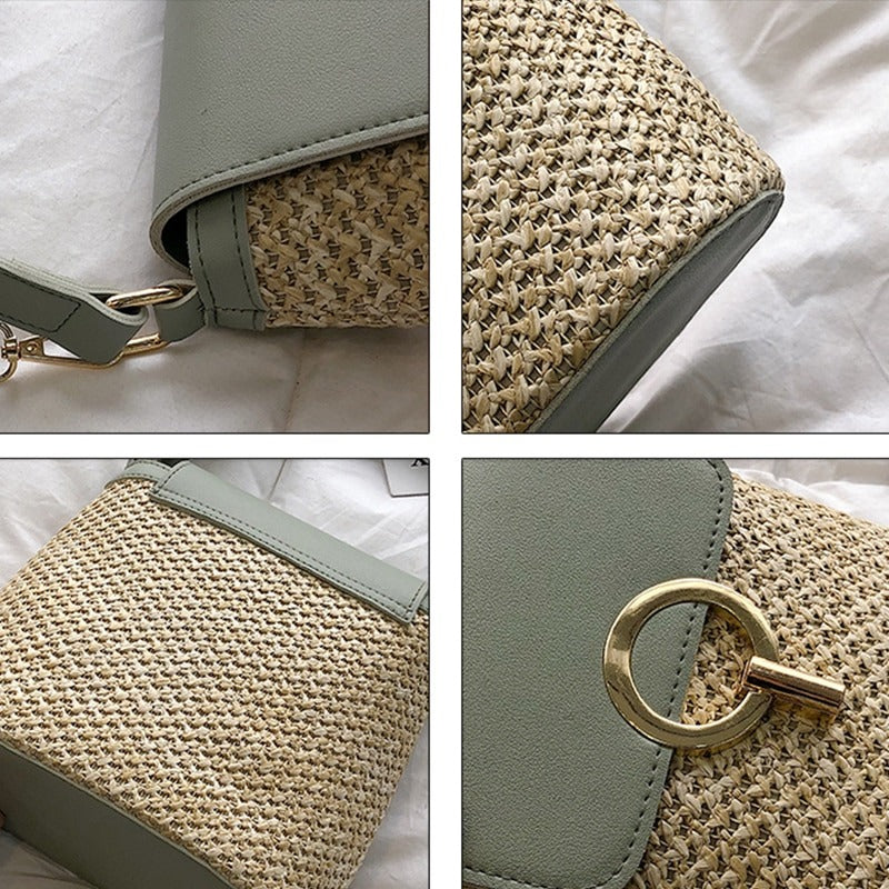 Hand Shoulder Bag Straw