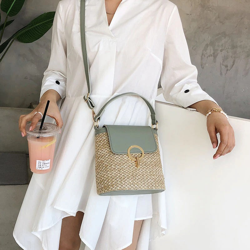 Hand Shoulder Bag Straw