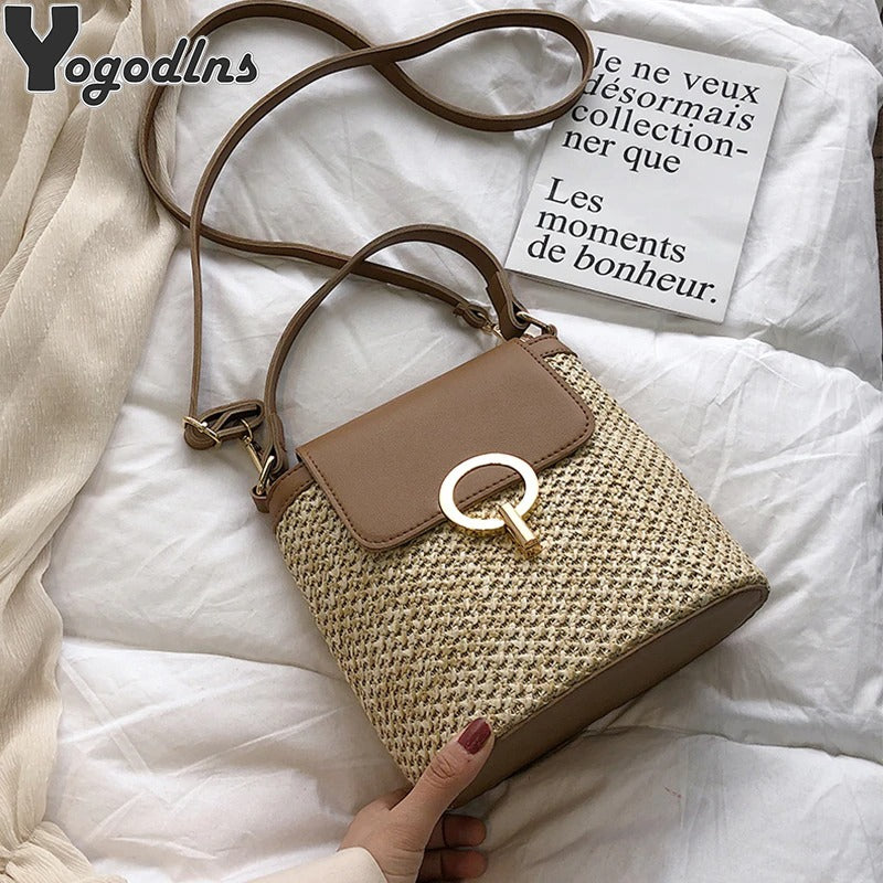 Hand Shoulder Bag Straw