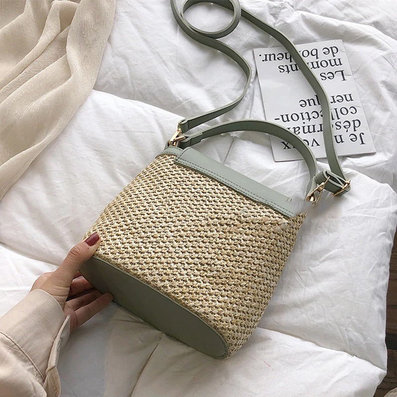 Hand Shoulder Bag Straw