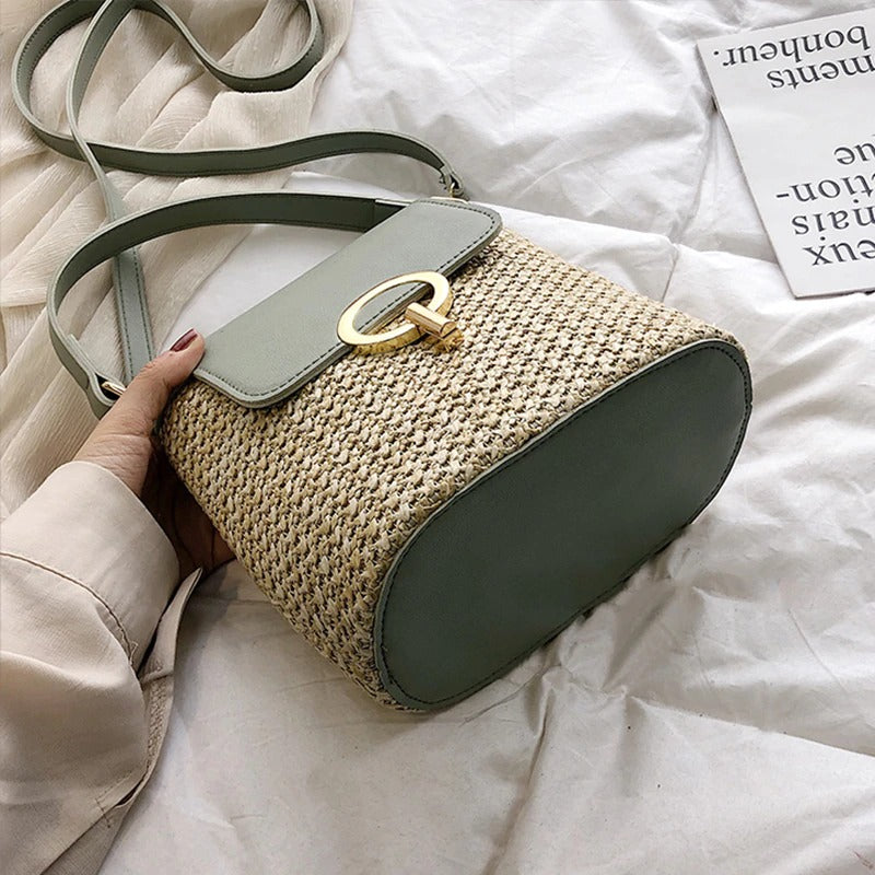 Hand Shoulder Bag Straw