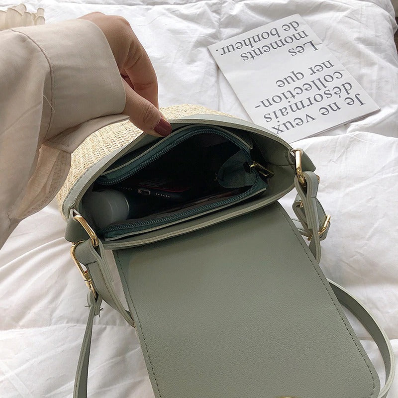 Hand Shoulder Bag Straw