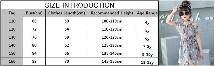 Girls Summer Dresses Chiffon