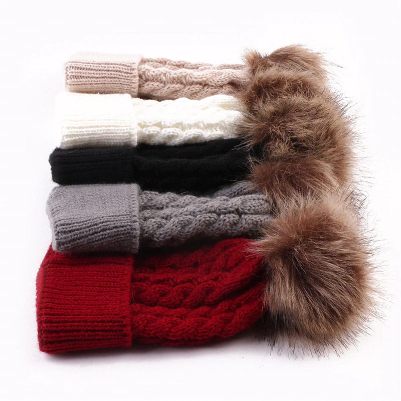 Infant Boy Girl Mom Winter Knit Warm Soft Beanie
