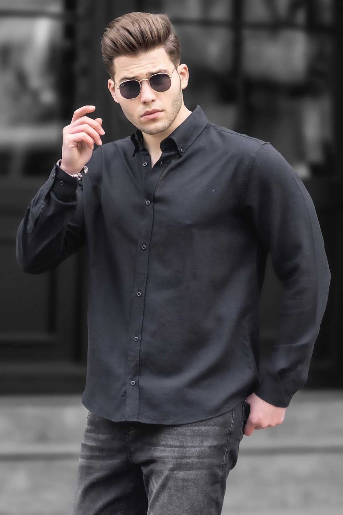 Male Black Shirt - Made in Turkey