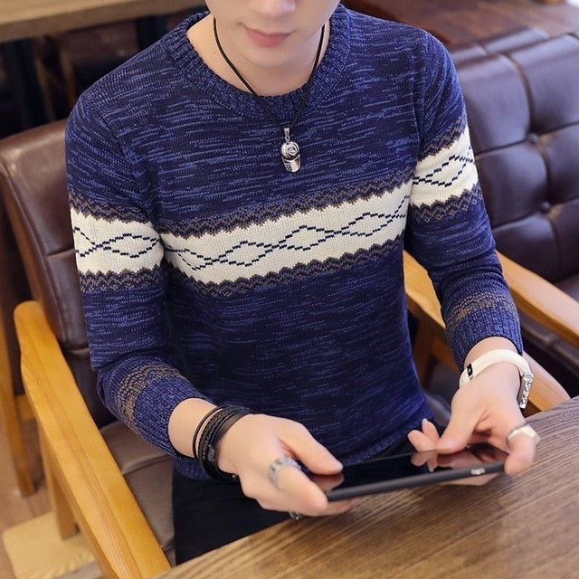 Men Striped Sweaters