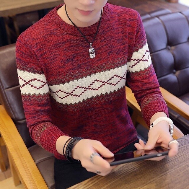 Men Striped Sweaters