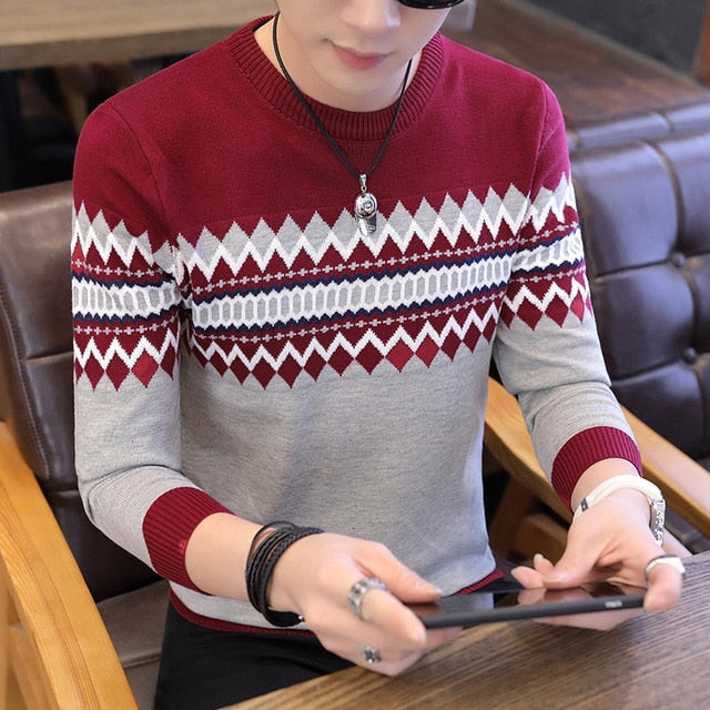 Men Striped Sweaters