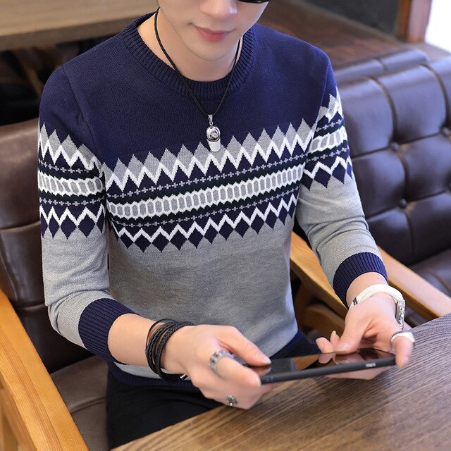 Men Striped Sweaters