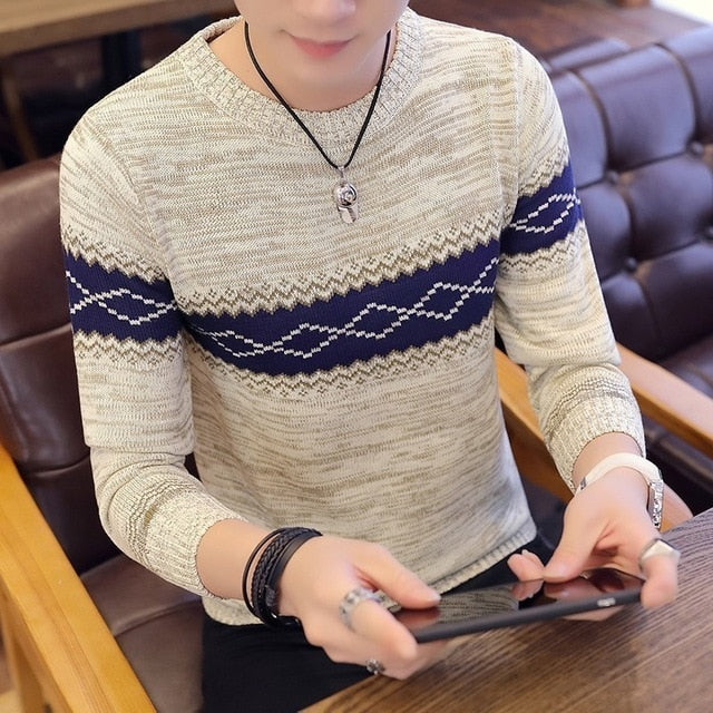 Men Striped Sweaters