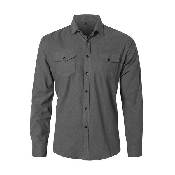Mens Plaid Cotton Shirt Long Sleeve