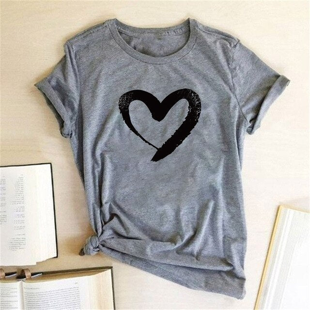 LOVE Print Women T Shirts