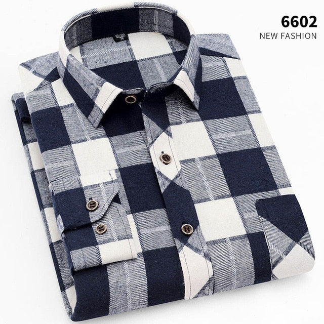 Men Long Sleeve Shirt Cotton Soft fit