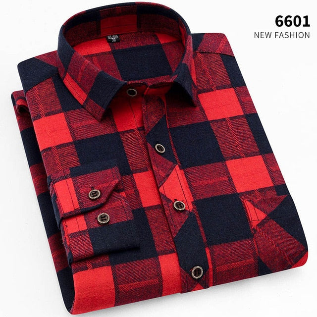 Men Long Sleeve Shirt Cotton Soft fit