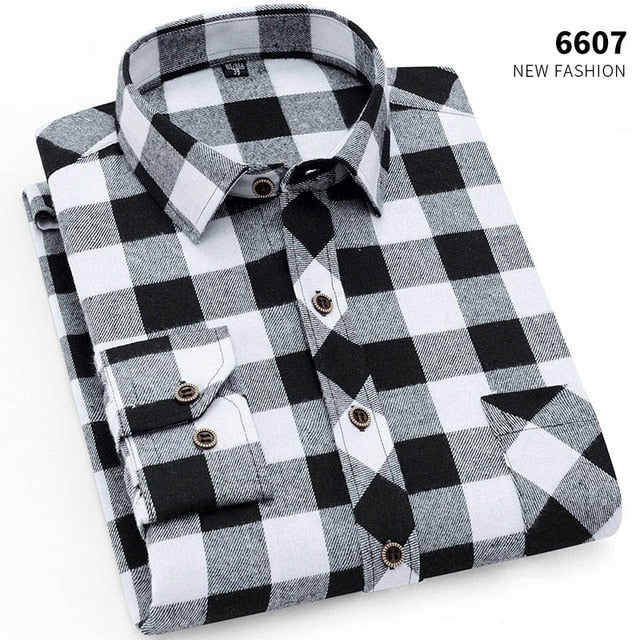 Men Long Sleeve Shirt Cotton Soft fit
