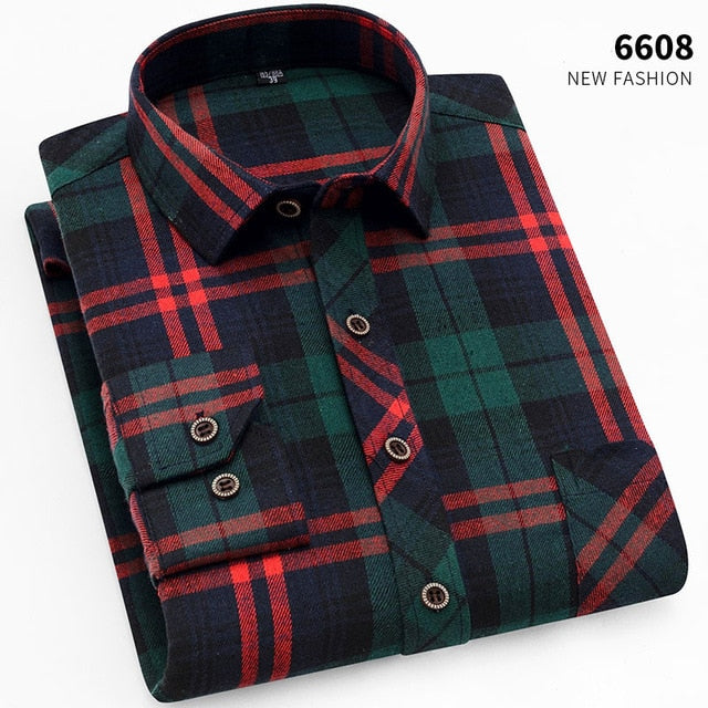 Men Long Sleeve Shirt Cotton Soft fit