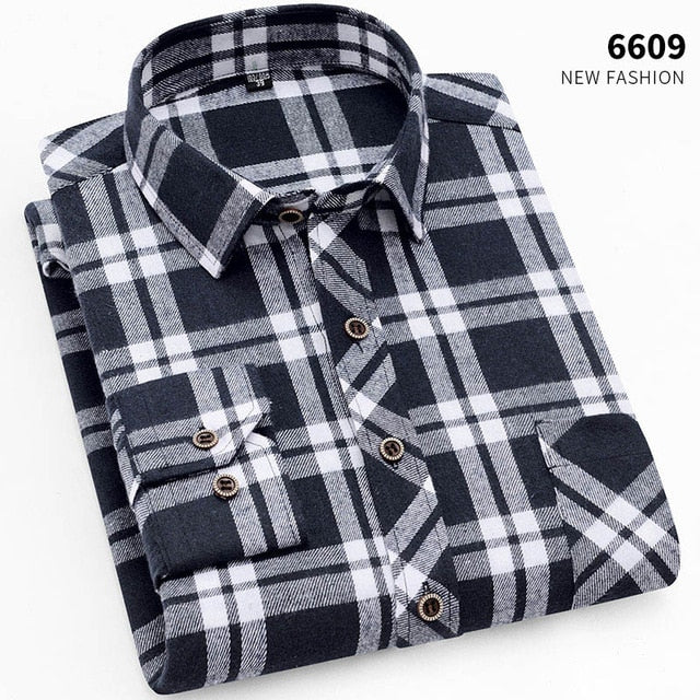 Men Long Sleeve Shirt Cotton Soft fit