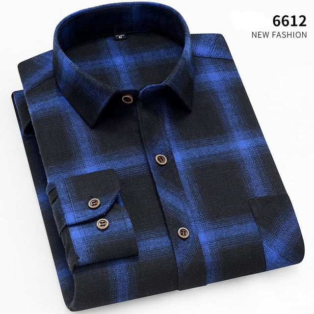 Men Long Sleeve Shirt Cotton Soft fit