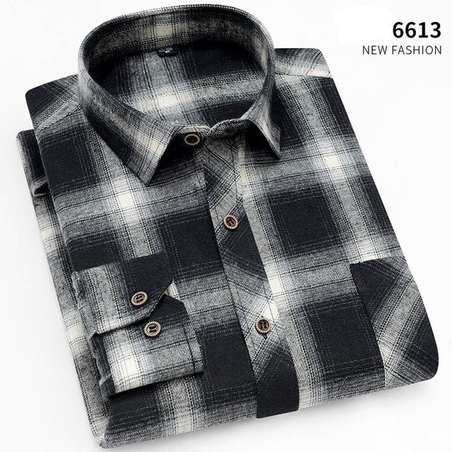 Men Long Sleeve Shirt Cotton Soft fit